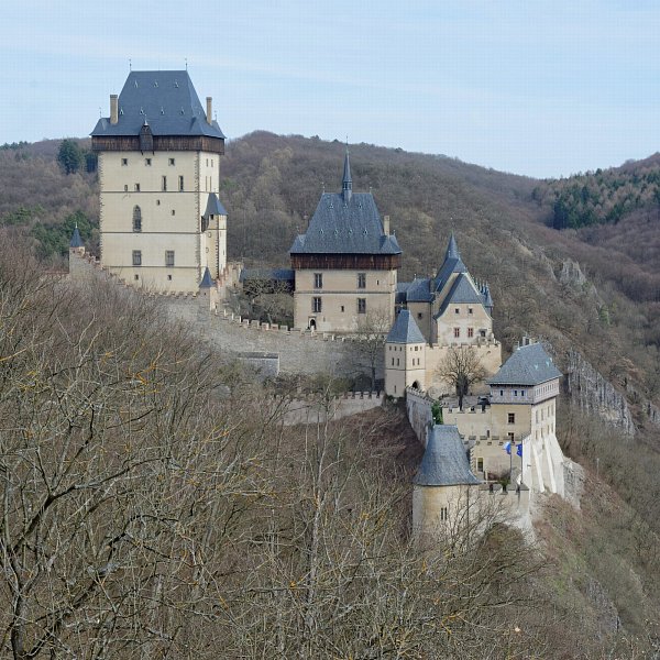Karlštejn od západu z Javorky